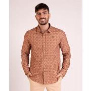 Chemise Camberabero Chemise manches longues fleurie camel