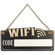 Tableaux, toiles Sud Trading Plaque à suspendre code wifi