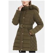 Manteau Kebello Doudoune Mi Longue Vert F