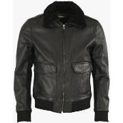 Blouson La Canadienne Pilote vachette noir-046645