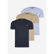 T-shirt Lyle &amp; Scott T-shirt 3 packs - Dark Navy - Crafted Blue - ...