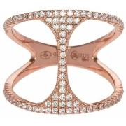 Bijoux Orusbijoux Bague Ronde Double Anneaux Rose