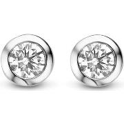 Boucles oreilles Brillaxis Boucles d'oreilles diamants sertis clos or