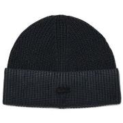 Bonnet Lacoste BONNET EN COTON CÔTELÉ NOIR DÉLAVÉ