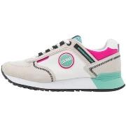 Baskets basses Colmar Baskets femme Ref 55575 blanc bleu rose