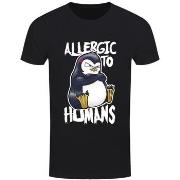 T-shirt Psycho Penguin Allergic To Humans