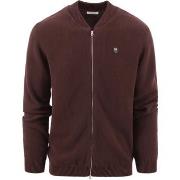 Sweat-shirt Knowledge Cotton Apparel Cardigan Marron