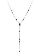 Collier Orusbijoux Collier En Argent Cravate Pierre Spinelle Noire