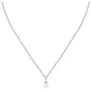 Bijoux Cleor Collier en argent 925/1000 et perle de synthèse