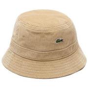 Casquette Lacoste BOB UNISEXE EN VELOURS CÔTELÉ BEIGE