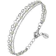 Bracelets Orusbijoux Bracelet Argent Rhodié Triple Chaine Petite Perle...