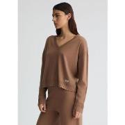 Pull Liu Jo Pull marron en laine et cachemire