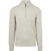 Sweat-shirt New Zealand Auckland NZA Pull Demi-Zip Adan Mix Laine Grei...