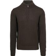 Sweat-shirt New Zealand Auckland NZA Pull Demi-Zip Adan Mix Laine Marr...