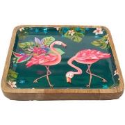 Vides poches Enesco Coupelle en bois carré Flamant Rose - Allen Design...