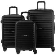 Valise Travel World Set de 3 valises Rigides S/M/L TRN BLACK