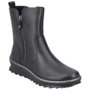 Bottines Remonte black casual closed ladies mid height boots