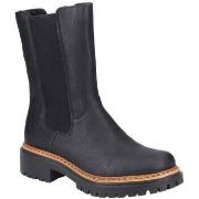 Bottines Rieker black casual closed ladies mid height boots