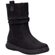 Bottines Rieker black casual closed ladies mid height boots