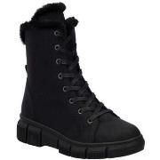 Bottines Rieker black casual closed ladies mid height boots