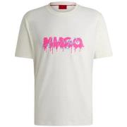 T-shirt BOSS T-SHIRT BLANC EN JERSEY DE COTON AVEC DOUBLE LOGO DACAT