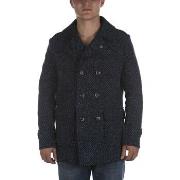 Manteau V2brand Cappotto Peacoat Bicolor Blu