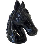 Statuettes et figurines Sud Trading Tirelire en céramique cheval noir