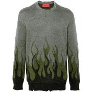 Pull Vision Of Super Pull Jacquard Avec Flammes