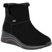 Bottines Remonte black casual closed ladies mid height boots