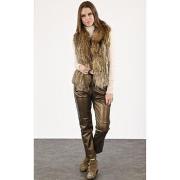 Gilet La Canadienne Gilet lapin et finraccoon naturel-046466