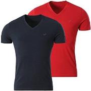 T-shirt Kaporal - Coffret de 2 tee-shirts - marine et rouge