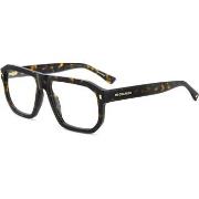 Lunettes de soleil Dsquared D2 0146 Cadres Optiques, Havana, 57 mm