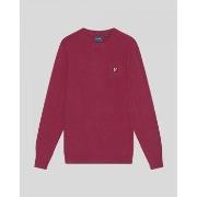 Pull Lyle &amp; Scott KN2114V LAMBSWOOL BLEND CREW-X318 RICH BURGUNDY