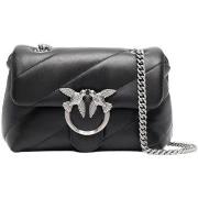 Sac Pinko Rose amour sac bébé argent noir