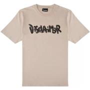 T-shirt Disclaimer beige logate t-shirt