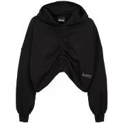 Sweat-shirt Disclaimer Crop Black