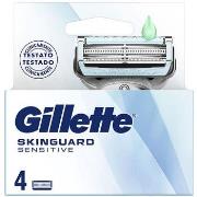 Rasoirs &amp; lames Gillette Chargeur Skinguard Sensitive 4 Recharges