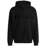 Sweat-shirt BOSS SWEAT À CAPUCHE OVERSIZE NOIR EN MOLLETON DE COTON AV...