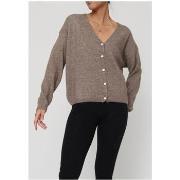 Pull Kebello Gilet Cardigan Marron F