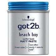 Soins cheveux Schwarzkopf GOT2B BEACH BOY matt paste sufer look 100 ml