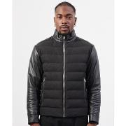 Blouson BOSS Blouson hybride en cuir matelassé homme