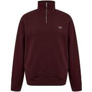 Sweat-shirt Lacoste Quarter Zip High Neck Interlock Sweatshirt Bordeau...