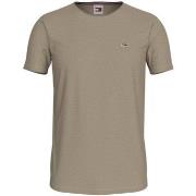 T-shirt Tommy Jeans T shirt Slim Ref 64286 AB9 Gentle Gold