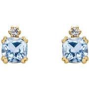 Boucles oreilles Brillaxis Boucles d'oreilles or 9 carats topaze Blue ...