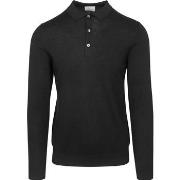 Sweat-shirt Profuomo Longsleeve Polo Laine Merino Noir