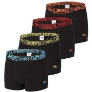 Boxers Umbro Lot de 4 Boxers coton homme uni ceinture