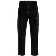 Pantalon BOSS PANTALON DE SURVÊTEMENT NOIR À OURLET ZIPPÉ RELAXED FIT