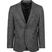 Veste Suitable Birds Eye Colbert Laine Merino Anthracite