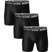 Caleçons Björn Borg Performance Boxers Lot de 3 Noir