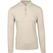 Sweat-shirt Profuomo Longsleeve Polo Laine Merino Beige